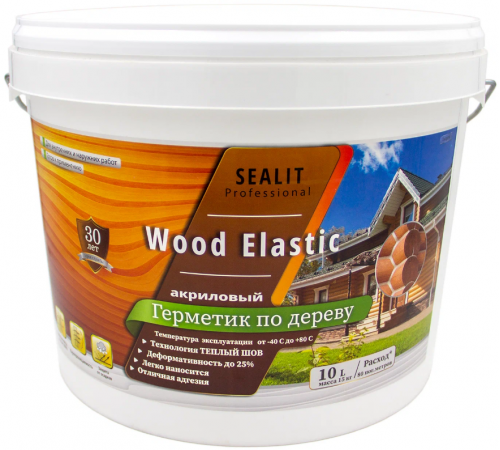 Купить ГЕРМЕТИК - Sealit Wood Elastic для работы с деревянными материалами 10 л в Екатеринбурге, Свердловская область