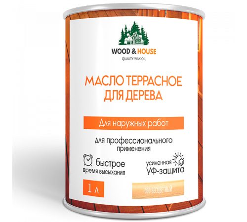 Заказать МАСЛО ТЕРРАСНОЕ ДЛЯ ДЕРЕВА WOOD & HOUSE в Екатеринбурге, Свердловская область