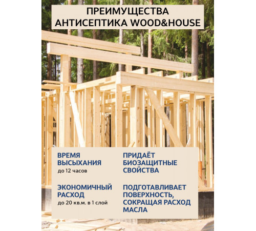 Заказать ГРУНТОВОЧНЫЙ АНТИСЕПТИК WOOD & HOUSE в Екатеринбурге, Свердловская область